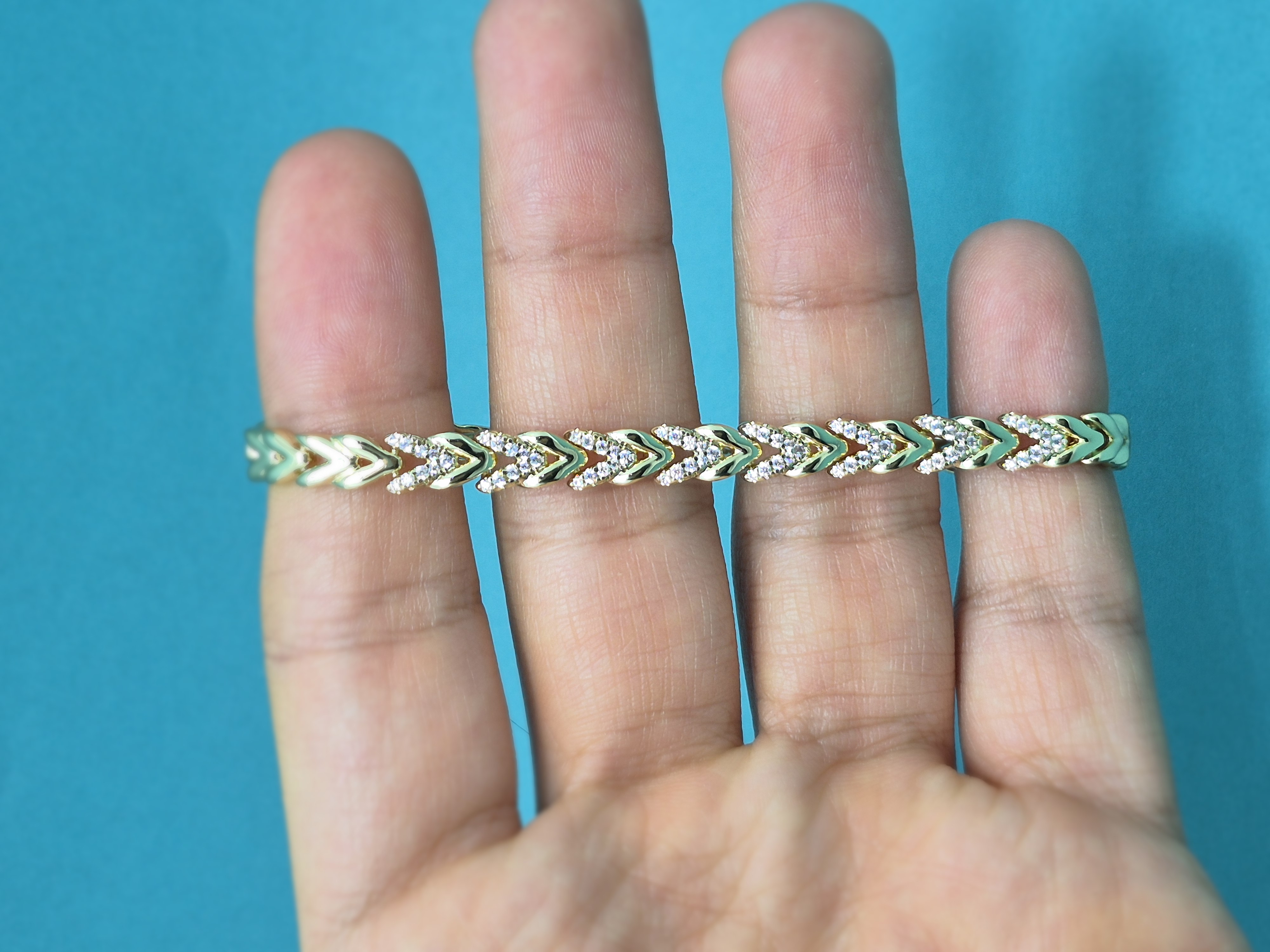 Bi-Takı | XP Zirkon Taşlı V Model Bileklik