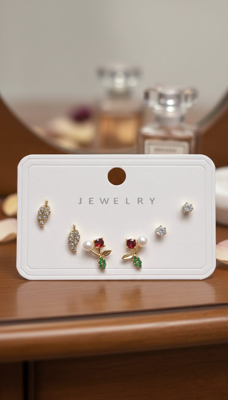 Bi-Takı | Çoklu Gül Model Küpe