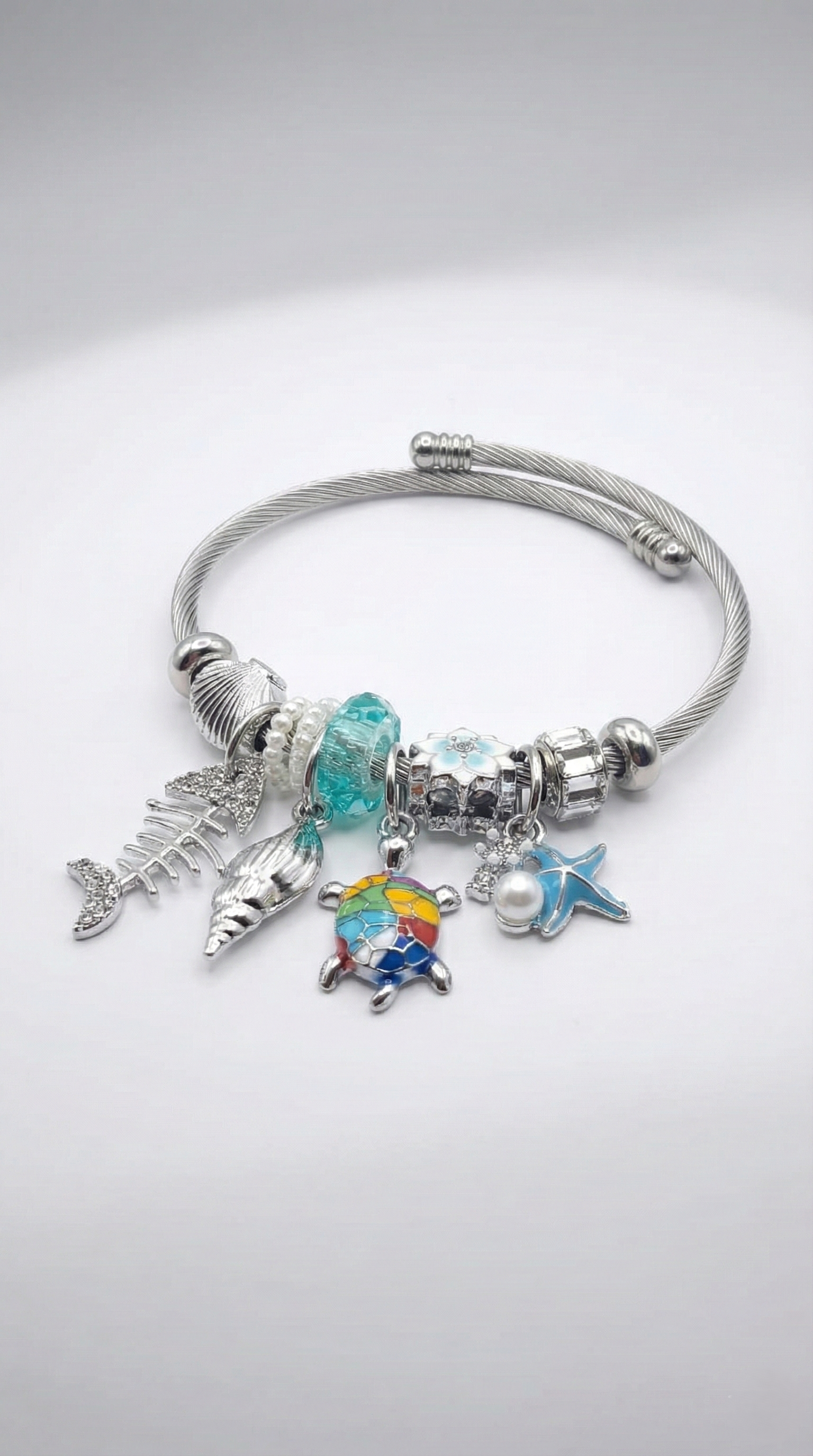 Bi-Takı | Şans Getiren Charm Çelik Bileklik