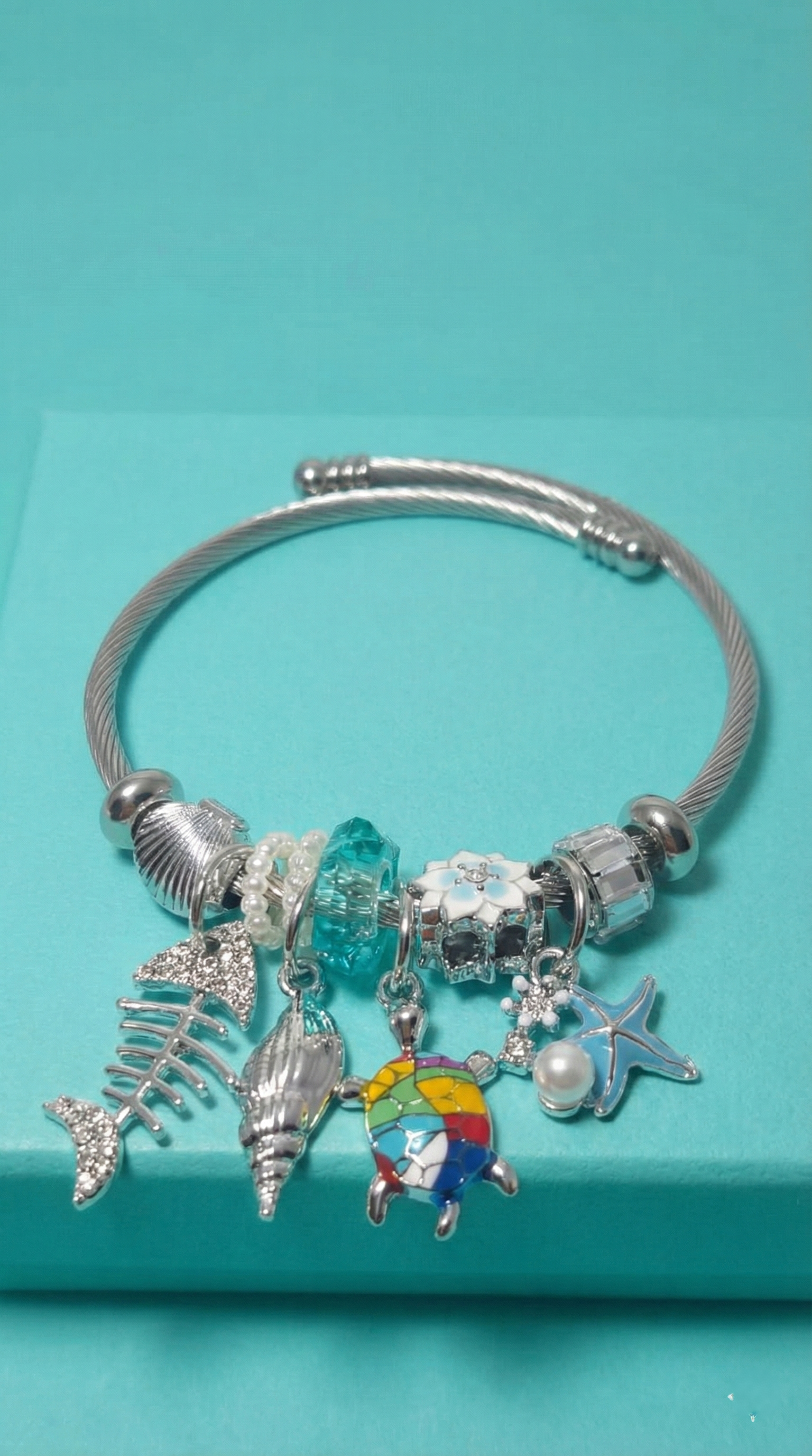 Bi-Takı | Şans Getiren Charm Çelik Bileklik