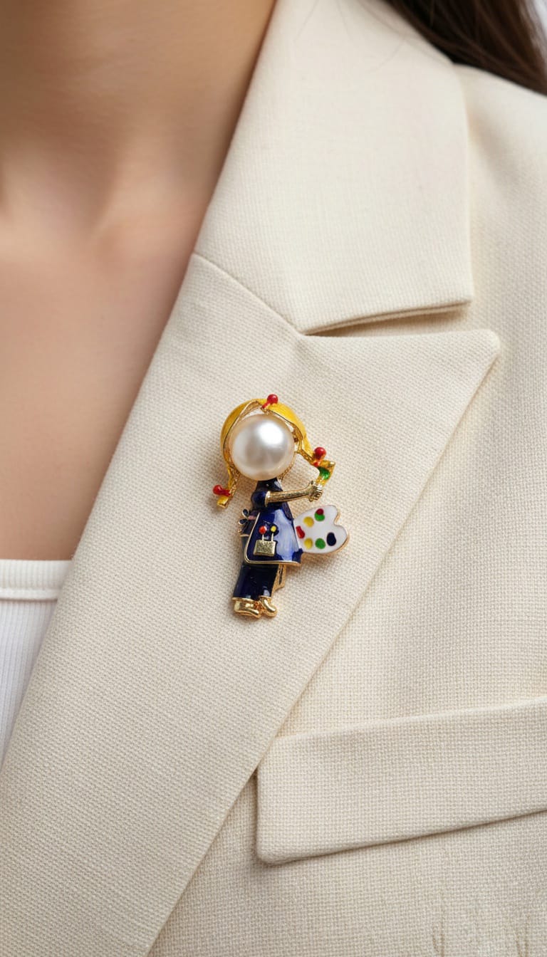 Bi-Takı | Ressam Kız Broş