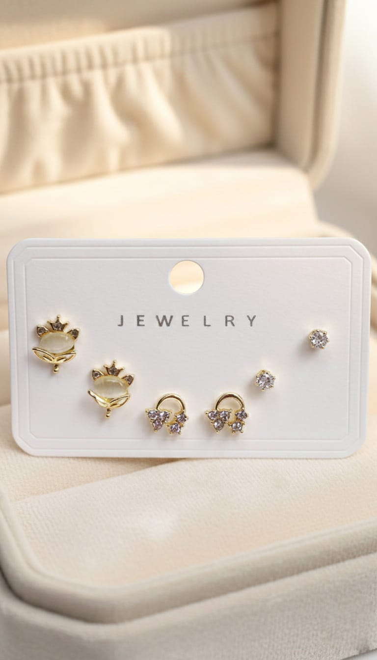 Bi-Takı | Taç Model Çoklu Küpe