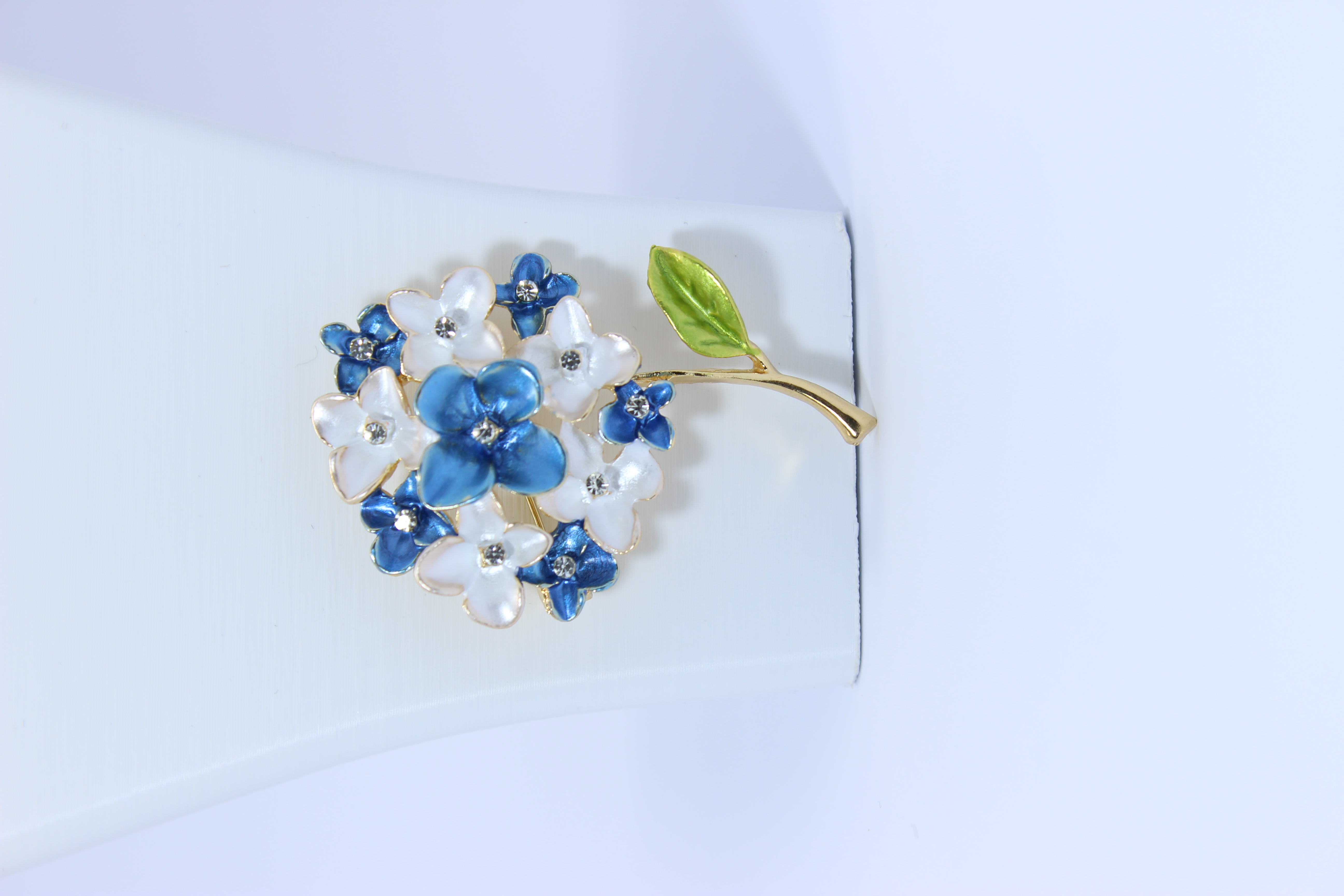 Bi-Takı | Mavi Ortanca Buketi Broş