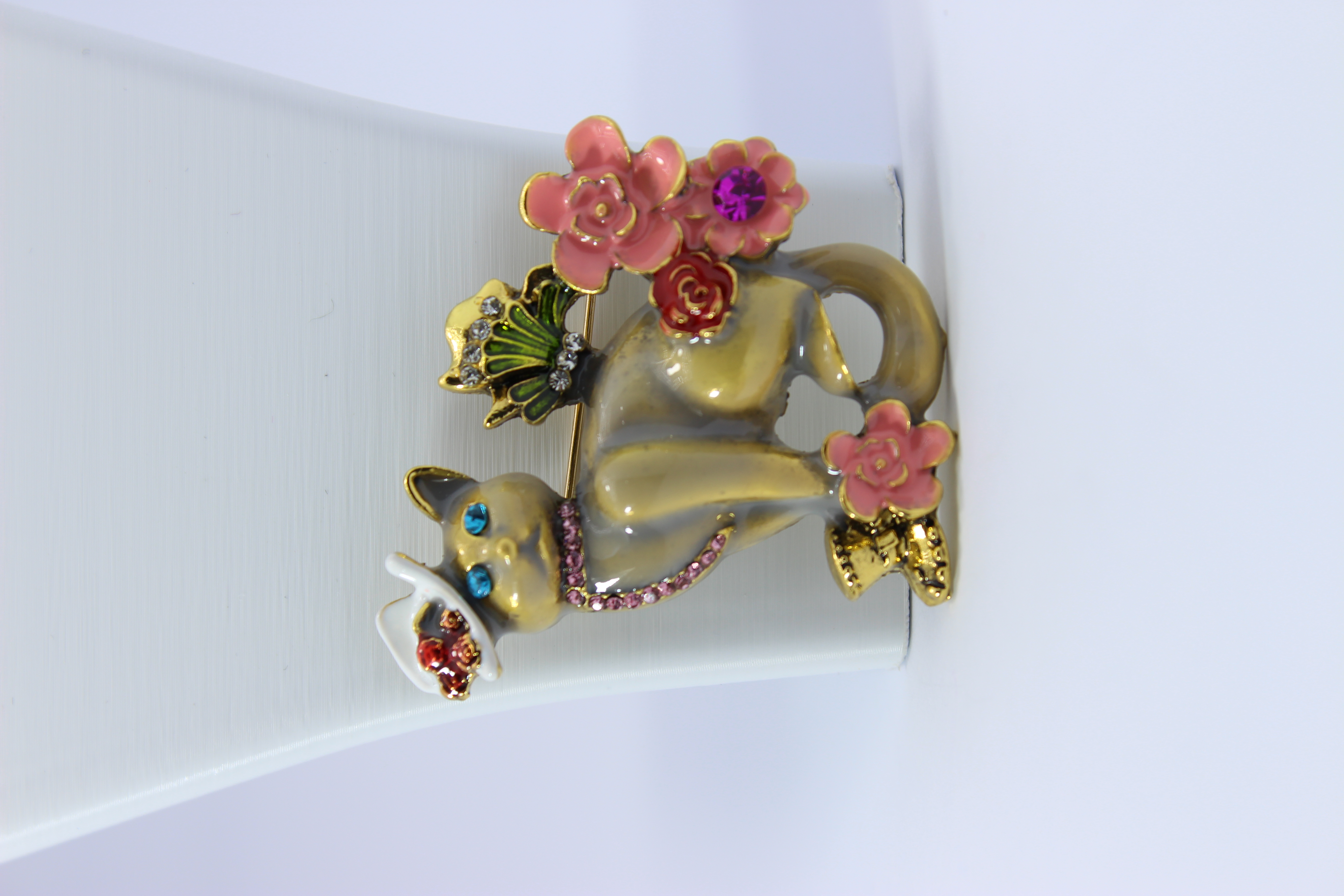 Bi-Takı | Vintage Matmazel Kedi Broş